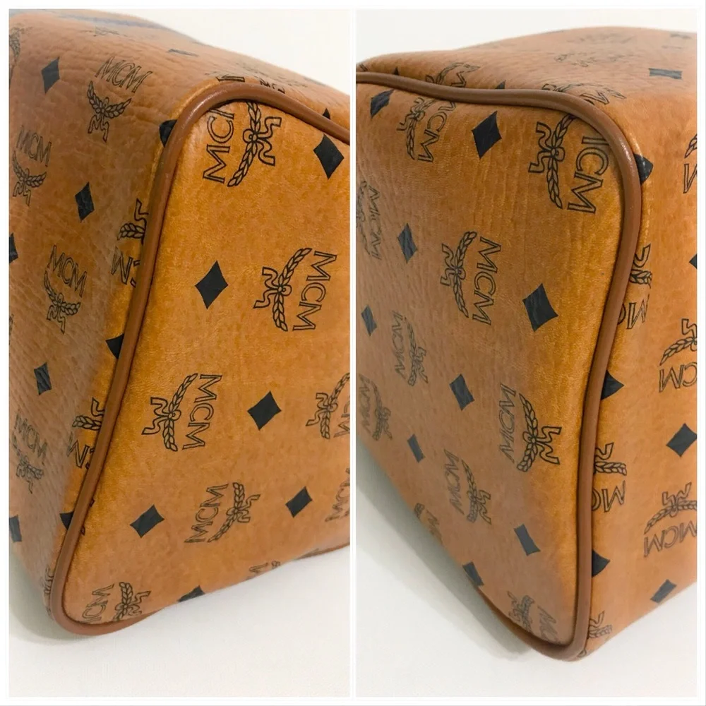 MCM Brown and Blue Satchel - Picture 5 of 8